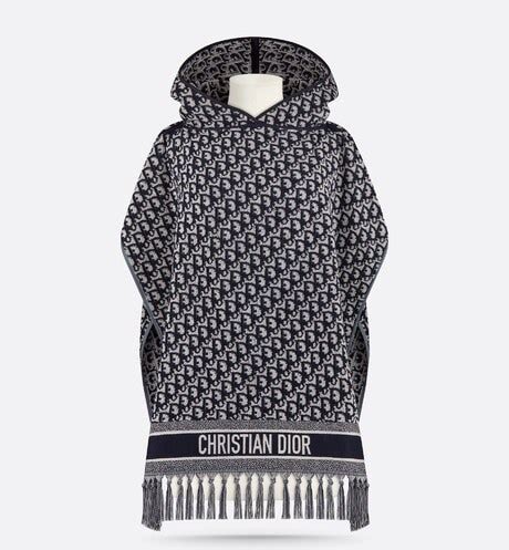 dior plaid poncho